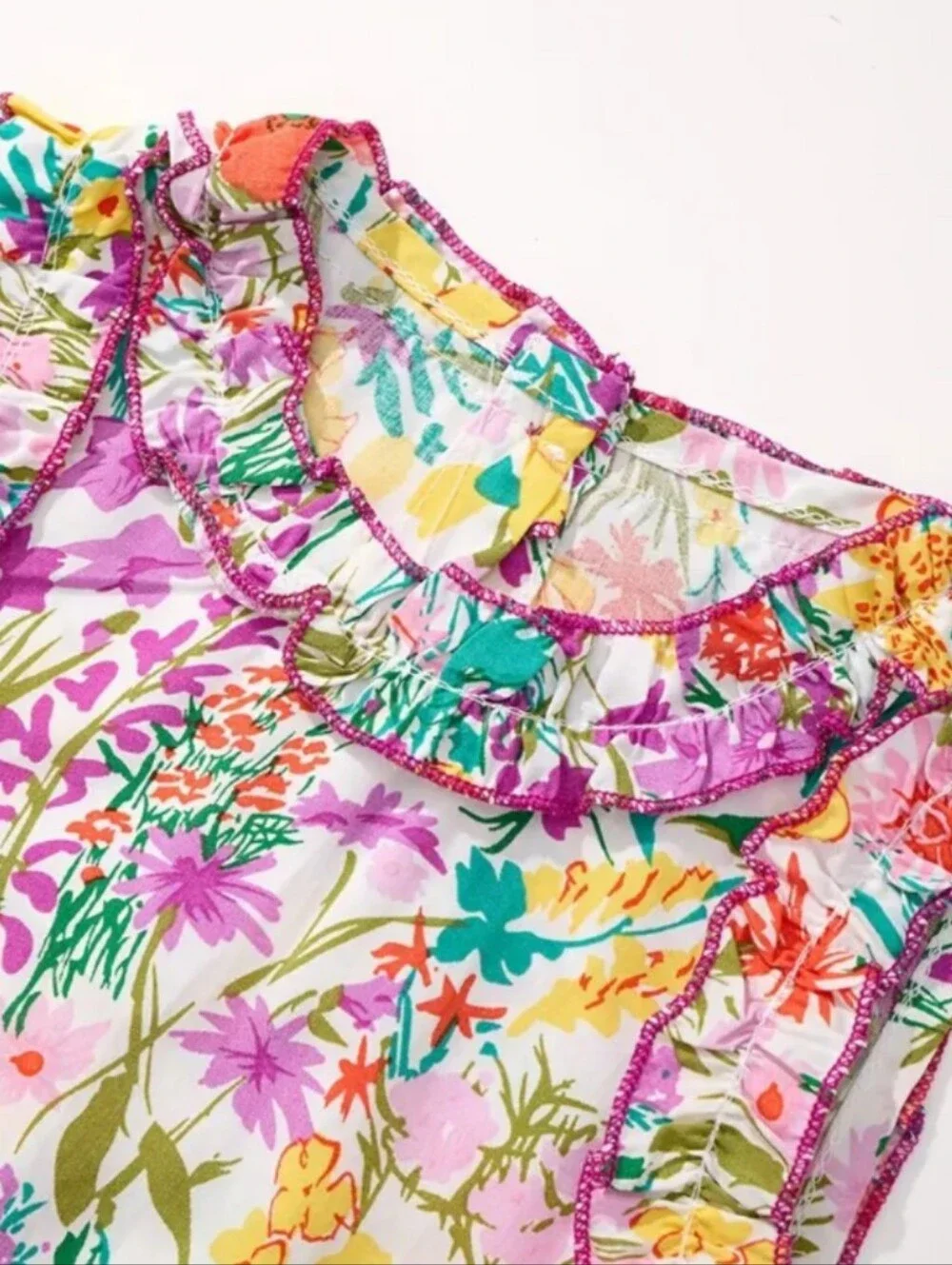 Girls Floral Two-Piece Set - Multicolor